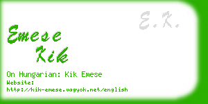 emese kik business card